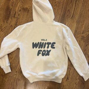 White Fox Cream Hoodie